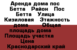 Аренда дома пос . Бетта › Район ­ Пос Бетта › Улица ­ Кизиловая › Этажность дома ­ 1 › Общая площадь дома ­ 30 › Площадь участка ­ 150 › Цена ­ 2 500 - Краснодарский край, Геленджик г. Недвижимость » Дома, коттеджи, дачи аренда   . Краснодарский край,Геленджик г.